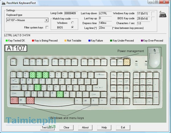 KeyboardTest- Phần mềm test bàn phím máy tính, laptop